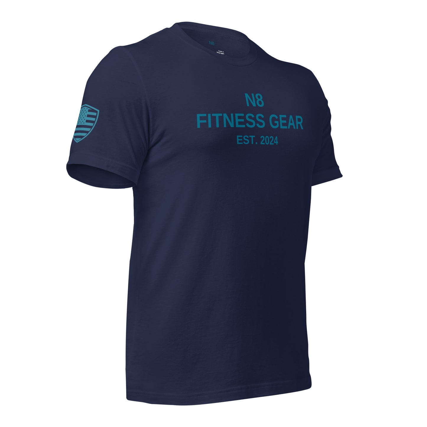 Men's Fitness Gear Tee - Navy/Teal